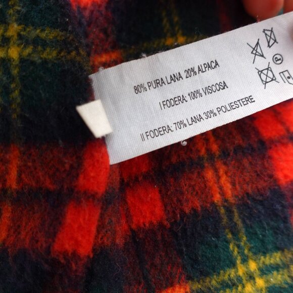 Wool Coat Girls 26 Wool Alpaca Italian Jacket 14 Dark Green Forest MERLET Italy - Picture 15 of 16